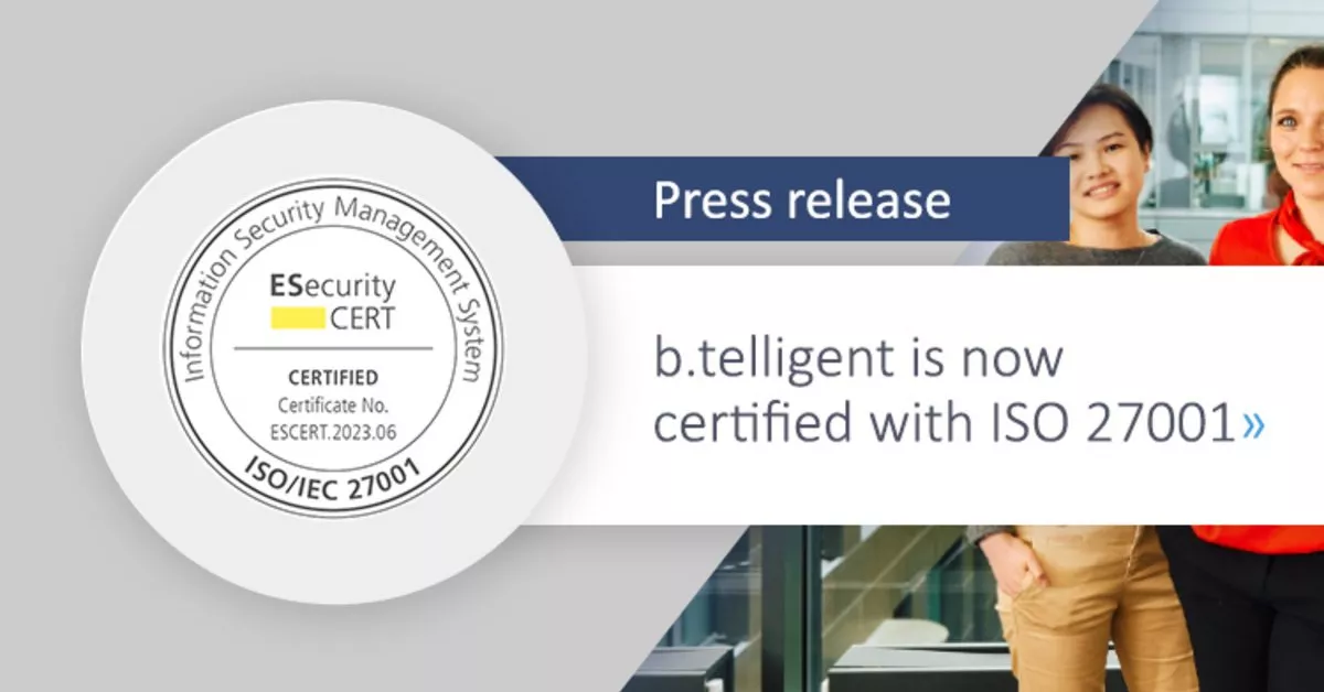 B.telligent Is Now Certified With ISO 27001 - B.telligent